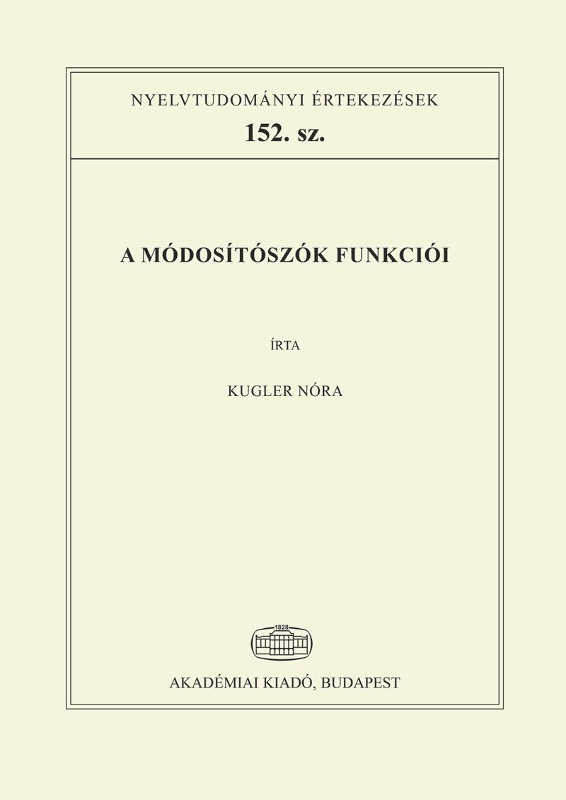 A módosítószók funkciói