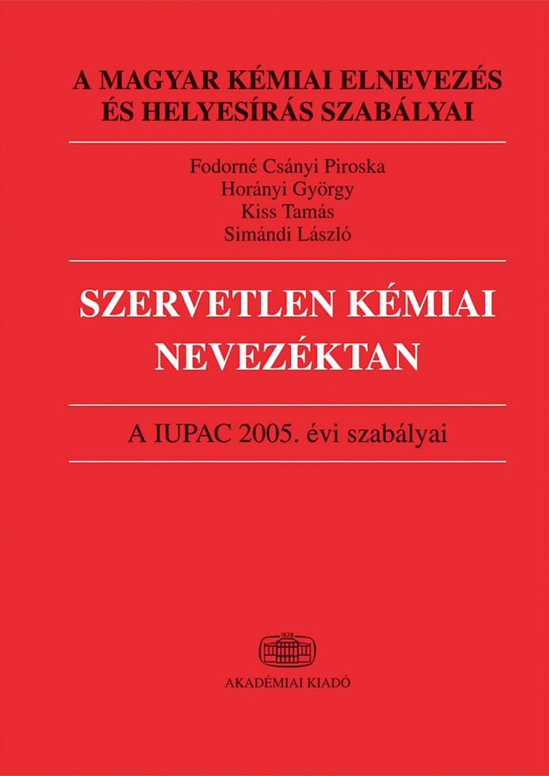 Szervetlen kémiai nevezéktan